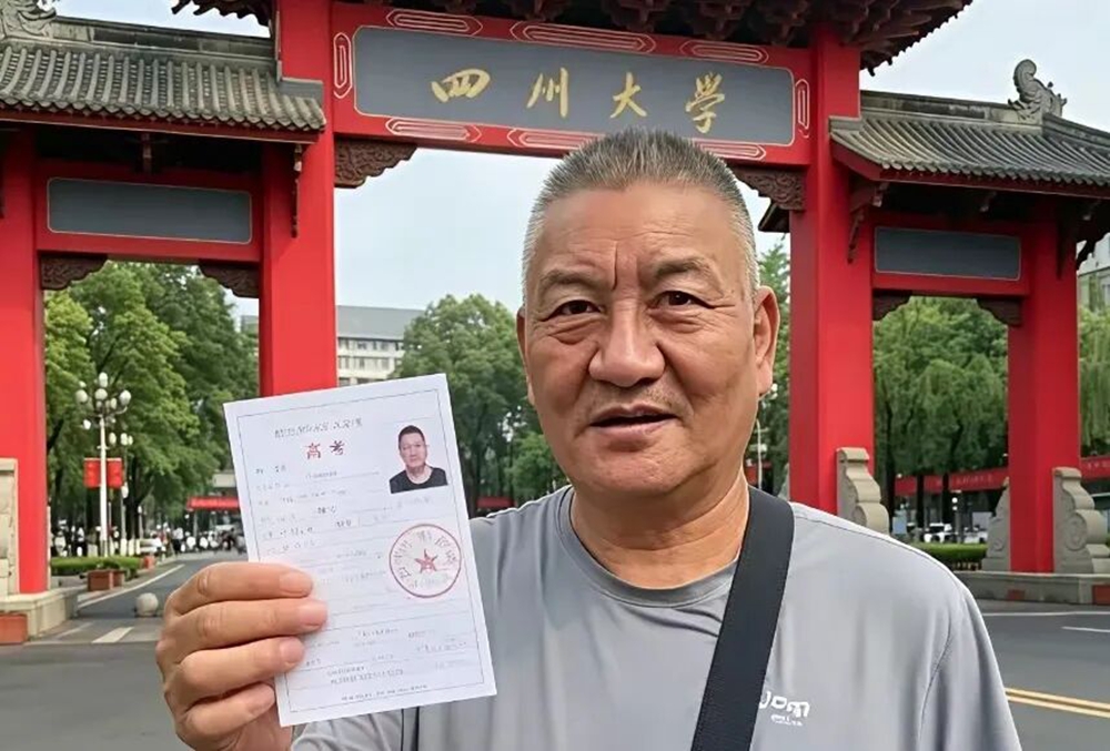 <strong>59岁梁实参加人生第30次高考 网友：为火锅店蹭高考流量</strong>